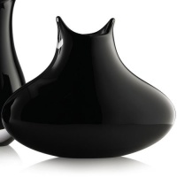 ROGASKA CRYSTAL Groovy kind of love black Vase 20 cm ROGASKA CRYSTAL Groovy kind of love black Vase 20 cm