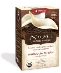 Numi Organic Tea Magnolia Puerh, Full Leaf Green Tea, 16-Count Tea Bags (Pack of 2) Numi Organic Tea Magnolia Puerh, Full Leaf Green Tea, 16-Count Tea Bags (Pack of 2)