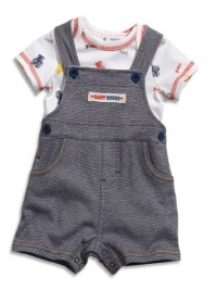 GUESS Kids Boys Newborn Boy Tee & Shortalls Set (0-9, INDIGO (3/6M) GUESS Kids Boys Newborn Boy Tee & Shortalls Set (0-9, INDIGO (3/6M)
