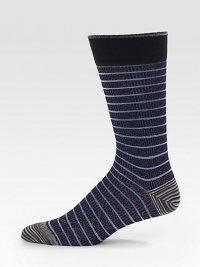 A perfect blend of classic patterns and stripes into one supremely soft, mid-calf design.Mid-calf height64% cotton/35% nylon/1% lycraMachine washImported A perfect blend of classic patterns and stripes into one supremely soft, mid-calf design.Mid-calf height64% cotton/35% nylon/1% lycraMachine washImported