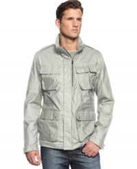 Casual cool meets city slick with this moto-inspired jacket from Calvin Klein. (Clearance) Casual cool meets city slick with this moto-inspired jacket from Calvin Klein. (Clearance)