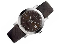 Burberry BU1775 Women's Swiss Smoked Check Brown Fabric Strap Watch Burberry BU1775 Women's Swiss Smoked Check Brown Fabric Strap Watch