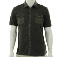 Alfani Black Basic (faded black) SS Military Shirt Alfani Black Basic (faded black) SS Military Shirt