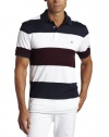 IZOD Men's Short Sleeve Bold 50/50 Stripe Polo Shirt