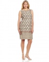 Anne Klein Women's Plus-Size Sleeveless Sheath Dress With Banded Bottom