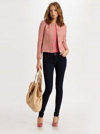 With an ultra-feminine silhouette, this classic textured topper is a must-have for the season.ScoopneckButton-down frontFour front patch pocketsAbout 17½ from shoulder to hem42% nylon/25% acrylic/14% cotton/12% wool/7% polyesterDry cleanImported Model shown is 5'10 (177cm) wearing US size 4. With an ultra-feminine silhouette, this classic textured topper is a must-have for the season.ScoopneckButton-down frontFour front patch pocketsAbout 17½ from shoulder to hem42% nylon/25% acrylic/14% cotton/12% wool/7% polyesterDry cleanImported Model shown is 5'10 (177cm) wearing US size 4.