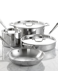 A dazzling cookware collection for seasoned gourmets who want to add a little spark to their culinary creativity. All-Clad's dedication to top-quality cookware is apparent in the durable mirror-polished 18/10 stainless steel construction and use of cooking highly heat conducive surfaces that don't react with food, so you get exactly the flavors you want. Lifetime limited warranty. A dazzling cookware collection for seasoned gourmets who want to add a little spark to their culinary creativity. All-Clad's dedication to top-quality cookware is apparent in the durable mirror-polished 18/10 stainless steel construction and use of cooking highly heat conducive surfaces that don't react with food, so you get exactly the flavors you want. Lifetime limited warranty.