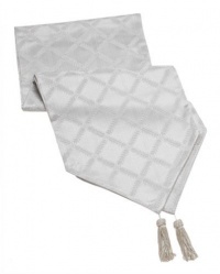 Lenox Laurel Leaf 90-Inch Runner, Platinum Lenox Laurel Leaf 90-Inch Runner, Platinum