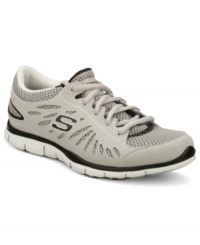 Sketchers' Purestreet sneakers are casual and lightweight with stitching accents and a padded collar for comfort. Sketchers' Purestreet sneakers are casual and lightweight with stitching accents and a padded collar for comfort.