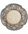 Truly one of a kind, the handcrafted Rosone dinner plate evokes the old country with its rustic form and watercolor floral design. Complements the Arte Italica dinnerware collection.