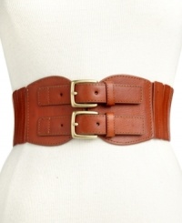 Designed with double buckles, this Steve Madden belt stretches the limits of fashion.