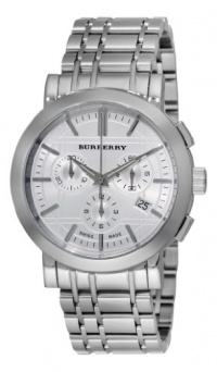 Burberry Men's BU1372 Heritage Silver Chronograph Dial Bracelet Watch Burberry Men's BU1372 Heritage Silver Chronograph Dial Bracelet Watch