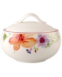 Prolong spring with the lively Mariefleur sugar bowl. Splashy colors adorn premium white porcelain edged in red and designed for everyday dining. Mix and match with New Cottage dinnerware, also by Villeroy & Boch. Prolong spring with the lively Mariefleur sugar bowl. Splashy colors adorn premium white porcelain edged in red and designed for everyday dining. Mix and match with New Cottage dinnerware, also by Villeroy & Boch.