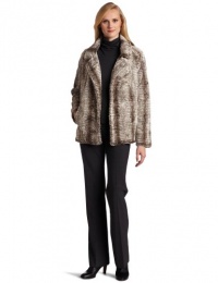 Karen Kane Women's Notch Collar Faux Fur Jacket Karen Kane Women's Notch Collar Faux Fur Jacket