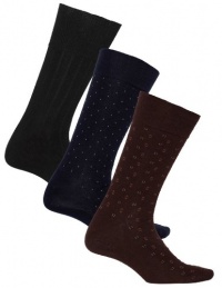 Sugar Free Sox Mens Assorted 3 Pack Health Socks | Diabetic Socks (Shoe Size 7-12 Black Ribbed, Brown with pattern, Navy with Polka dots) Sugar Free Sox Mens Assorted 3 Pack Health Socks | Diabetic Socks (Shoe Size 7-12 Black Ribbed, Brown with pattern, Navy with Polka dots)