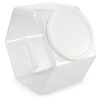 Plastic Hexagon Candy Jar with Lid 4 x 6 Party Accessory Plastic Hexagon Candy Jar with Lid 4 x 6 Party Accessory