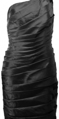 JS Boutique Women's Pleated One Shoulder Dress 10 Black