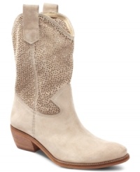 Pretty perforations add flair to these cute western-inspired Bastille booties by BCBGeneration. Pretty perforations add flair to these cute western-inspired Bastille booties by BCBGeneration.