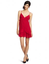 BCBGeneration Women's Flounce Slip Dress, Red Ruby, X-Small BCBGeneration Women's Flounce Slip Dress, Red Ruby, X-Small