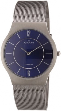 Skagen Men's 233LTTN Blue Face Titanium Mesh Bracelet Watch Skagen Men's 233LTTN Blue Face Titanium Mesh Bracelet Watch