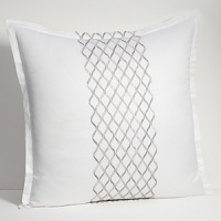 For lovers of fine bed dressing, Ogee Embroidery emulates understated opulence. A sophisticated, contemporary approach to a classic ogee design. Satin stitch and twill texture embroidery create a sleek vertical line. Euro sham reflects the vertical embroidery of the collection. For lovers of fine bed dressing, Ogee Embroidery emulates understated opulence. A sophisticated, contemporary approach to a classic ogee design. Satin stitch and twill texture embroidery create a sleek vertical line. Euro sham reflects the vertical embroidery of the collection.