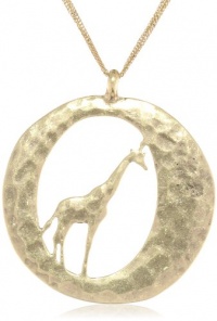 Lucky Brand Gold Giraffe Pendant Necklace, 23.25