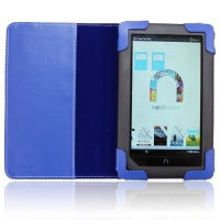 iPearl mCover Leather Cover Case for Barnes & Noble 7-inch Color Touchscreen Nook Color / Nook Tablet - BLUE iPearl mCover Leather Cover Case for Barnes & Noble 7-inch Color Touchscreen Nook Color / Nook Tablet - BLUE