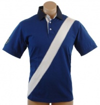 Nautica Men's Sailing Club Diagonal Stripe Polo Shirt (Blue) Nautica Men's Sailing Club Diagonal Stripe Polo Shirt (Blue)