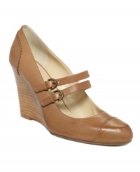 Lovely and demure, the Marianne wedges by Adrienne Vittadini are a shoe-in for being paired with this season's trends. Ladylike blouses and mid-length skirts await!