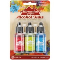 Ranger Adirondack Brights Alcohol Ink 1/2-Ounce 3/Pkg, Dockside Picnic Ranger Adirondack Brights Alcohol Ink 1/2-Ounce 3/Pkg, Dockside Picnic