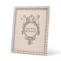 Crystal & Pearl Frames by Olivia Riegel. Delicate frame with faux pearls and Swarovski crystals in a silver-tone metal finish. Crystal & Pearl Frames by Olivia Riegel. Delicate frame with faux pearls and Swarovski crystals in a silver-tone metal finish.