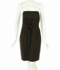 Calvin Klein Strapless Dress with Belted Waist Coffee 12 Calvin Klein Strapless Dress with Belted Waist Coffee 12