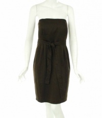 Calvin Klein Strapless Dress with Belted Waist Coffee 12