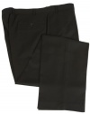 Ralph Lauren Mens Flat Front Solid Black Dress Pants