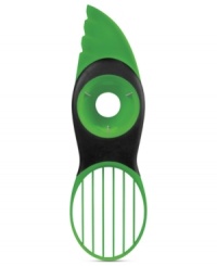 Avoiding avocado? Those days are no more-Now your kitchen can conquer this tricky fruit with ease & confidence thanks to this 3-in-1 wonder tool. Packed with a plastic blade, pitter and fan blade, this chef's best friend slices the skin, removes the pit with a simple twist and scoops the rest out into perfect, even slices. Avoiding avocado? Those days are no more-Now your kitchen can conquer this tricky fruit with ease & confidence thanks to this 3-in-1 wonder tool. Packed with a plastic blade, pitter and fan blade, this chef's best friend slices the skin, removes the pit with a simple twist and scoops the rest out into perfect, even slices.