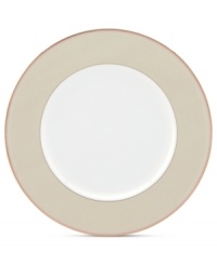 Into the mix. Add another layer of style to eclectic Waverly Pond dinnerware with this tan, pink and gold-banded accent plate from kate spade new york.