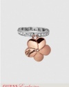 GUESS Blossom Stretch Ring, ROSE GOLD