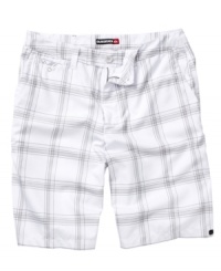 The perfect plaid addition to your summer-ready style are these shorts from Quiksilver with a cool print.