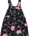 Oshkosh B'gosh Infant Girl's Overall Jumper-Skirt, Navy with Pink Flowers (18 Months)