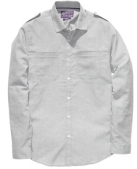 Get on the grid. This shirt form American Rag shapes up your weekend look. Get on the grid. This shirt form American Rag shapes up your weekend look.
