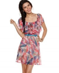 Rock gorgeous, multicolor style in this warm-weather frock from American Rag where a soft, oversized ruffle suits your oh-so-pretty style! Rock gorgeous, multicolor style in this warm-weather frock from American Rag where a soft, oversized ruffle suits your oh-so-pretty style!