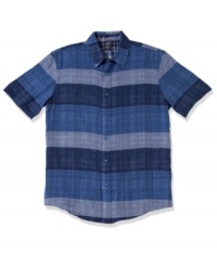 A man of many looks. Keep your plaid position fresh with this reversible shirt from American Rag. A man of many looks. Keep your plaid position fresh with this reversible shirt from American Rag.