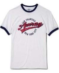 Score big. With cool varsity style, this t-shirt from American Rag is always a win in your casual wardrobe. Score big. With cool varsity style, this t-shirt from American Rag is always a win in your casual wardrobe.