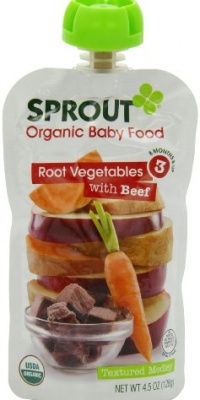 Sprout Stage 3 Organic Baby Food, Root Vegetables with Beef, 4.5 Ounce (Pack of 5)