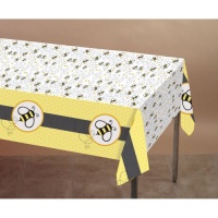 Bee Theme Party Printed Plastic Tablecover (1 ct) Bee Theme Party Printed Plastic Tablecover (1 ct)