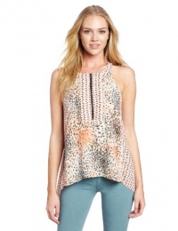 BCBGMAXAZRIA Women's Nodin Print Block Top, Powder Combo, Small BCBGMAXAZRIA Women's Nodin Print Block Top, Powder Combo, Small