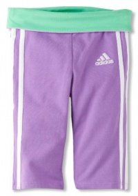 Adidas Girls 2-6x Iconic Workout Capri, Purple, 3T