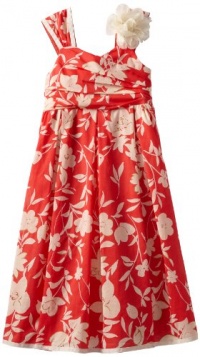 Bonnie Jean Girls 7-16 Coral Floral Print Dress, Coral, 10 Bonnie Jean Girls 7-16 Coral Floral Print Dress, Coral, 10