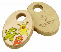 SugarBooger Wooden Shaker Baby Rattle, Hungry Monsters SugarBooger Wooden Shaker Baby Rattle, Hungry Monsters