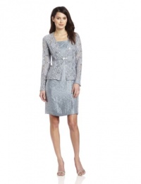 Jessica Howard Women's Petite 2 Piece 3/4 Sleeve Lace Jacket Dress Jessica Howard Women's Petite 2 Piece 3/4 Sleeve Lace Jacket Dress